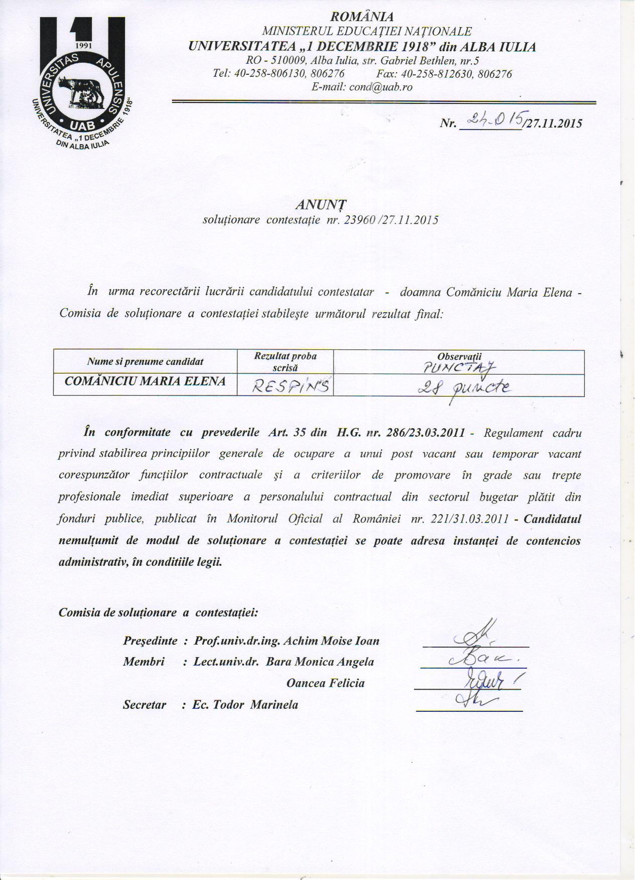 Universitatea 1 Decembrie 1918 Din Alba Iulia Informaţii De